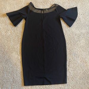 Pink Blush Black Dress Maternity